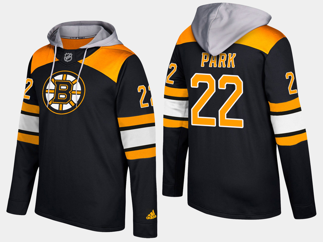 Men NHL Boston bruins retired #22 brad park black hoodie